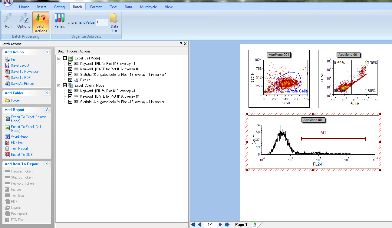 图T9.40  Batch Actions Window Docked to the Left Side of the Layout (批操作窗口停靠在版面左侧)
