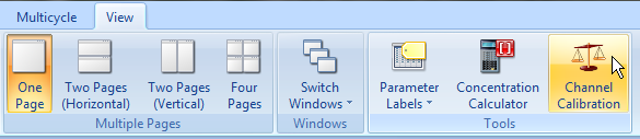 图T23.5  Selecting the Channel Calibration Tool Command (选择通道校正工具命令)