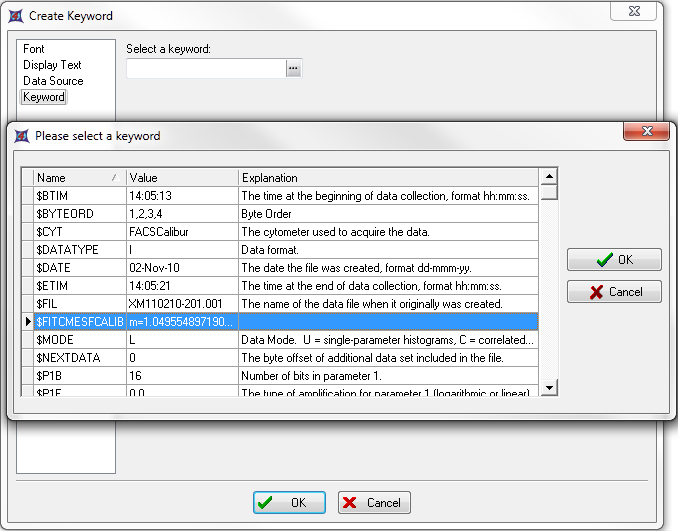 图T27.35  Choosing the $FITCMESFCALIB Keyword Token (选择$FITCMESFCALIB关键字标记)
