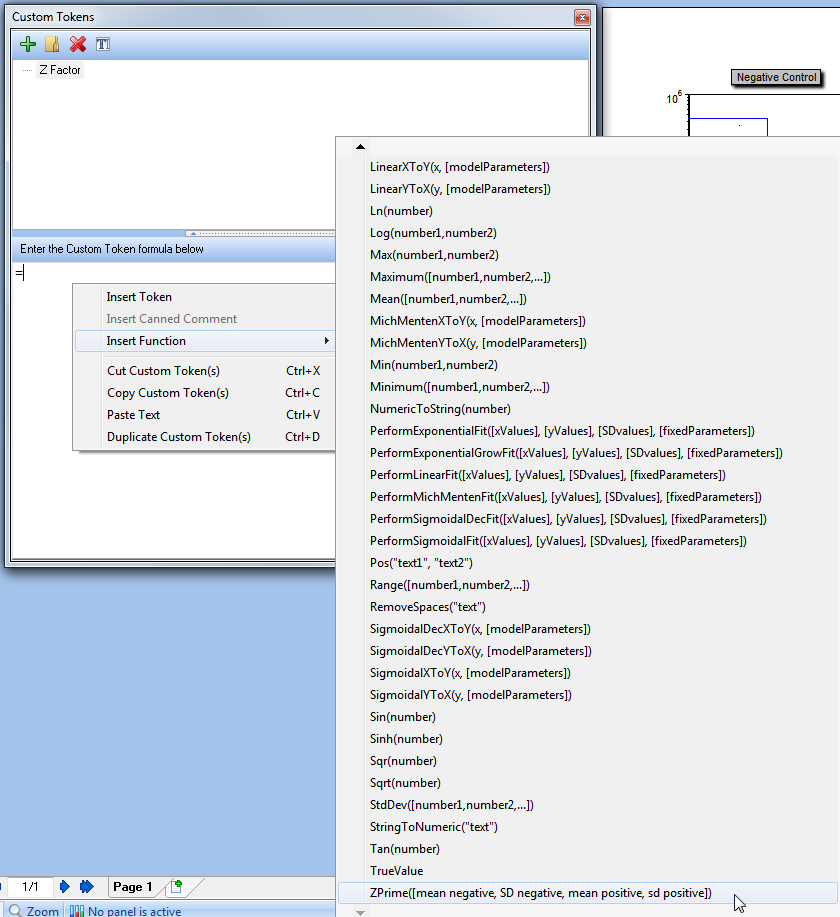 图T18.36  Choosing the ZPrime function from the Functions List (从函数列表中选择Z函数)