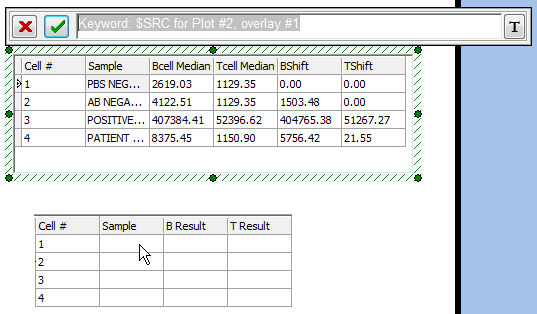 图T15.33  Copying the Keyword Token from the 'HLA cross-match' Data Grid (从'HLA cross-match'数据网格中复制关键字标记)