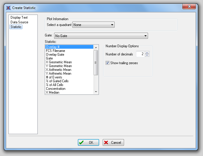 二维绘图统计标记选项