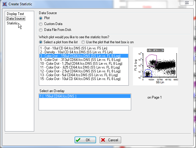 图T17.9  Create Statistic Dialog -- Data Source (创建统计对话框 -- 数据源)