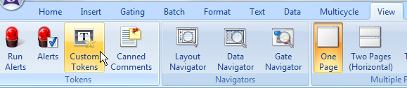 图T5.44  Selecting the Custom Tokens Command (选择自定义标记命令)