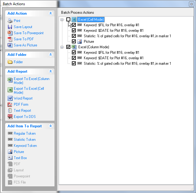 图T9.36  Deselect Excel (Cell Mode) to Batch Process Only Excel (Column Mode) (取消点选Excel(单元格模式)，仅仅批处理Excel(列模式))