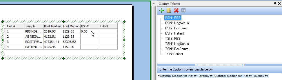 图T15.31  Dragging and Dropping the 'BShift PBS' Custom Token into the Data Grid (把自定义标记'BShif PBS'拖放到数据网格中)