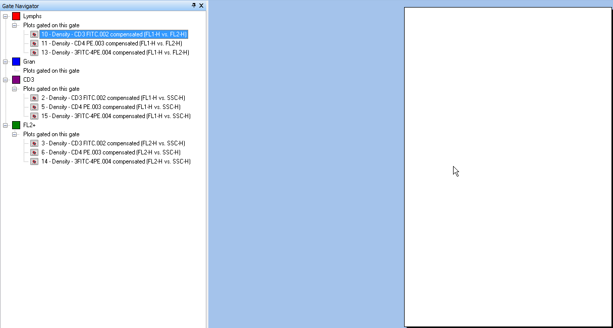 图T13.17  Dragging and Dropping a 2D Density Plot Listing onto Page 2 of the Layout (把二维密度图从门导航器上拖放到版面中的第2页上)