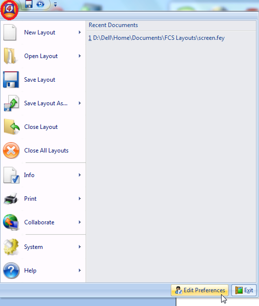 图T2.9  Edit Preferences Button (编辑选项按钮)