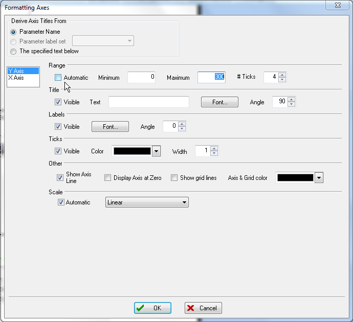 图T19.30  Formatting Axes Dialog (格式化坐标轴对话框)