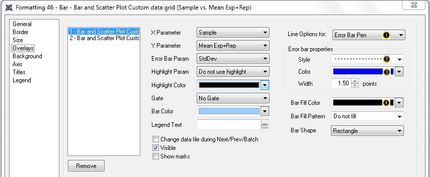 图T16.18  Formatting Error Bars (格式化误差线)