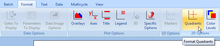 图T6.5  Selecting the Format Quadrants Command (选择格式化象限命令)
