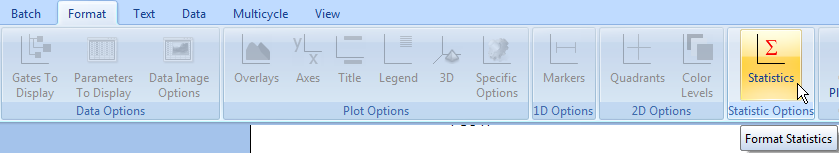 图T23.10  Selecting the Format Statistics Command (选择格式化统计命令)