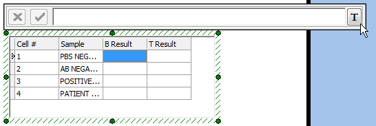 图T15.35  New Data Grid with 'Sample', 'B Result', and T Result' Columns (新的数据网格中的'Sample'、'B Result'以及'T Result'列)