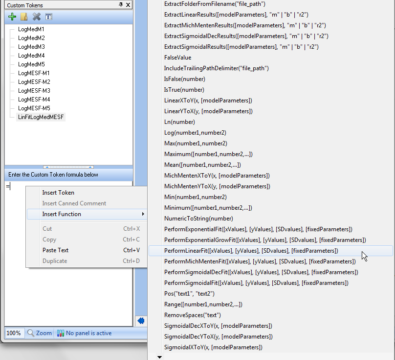 图T27.8  Inserting the PerformLinearFit Function as a Custom Token (把PerformLinearFit函数作为自定义标记插入)