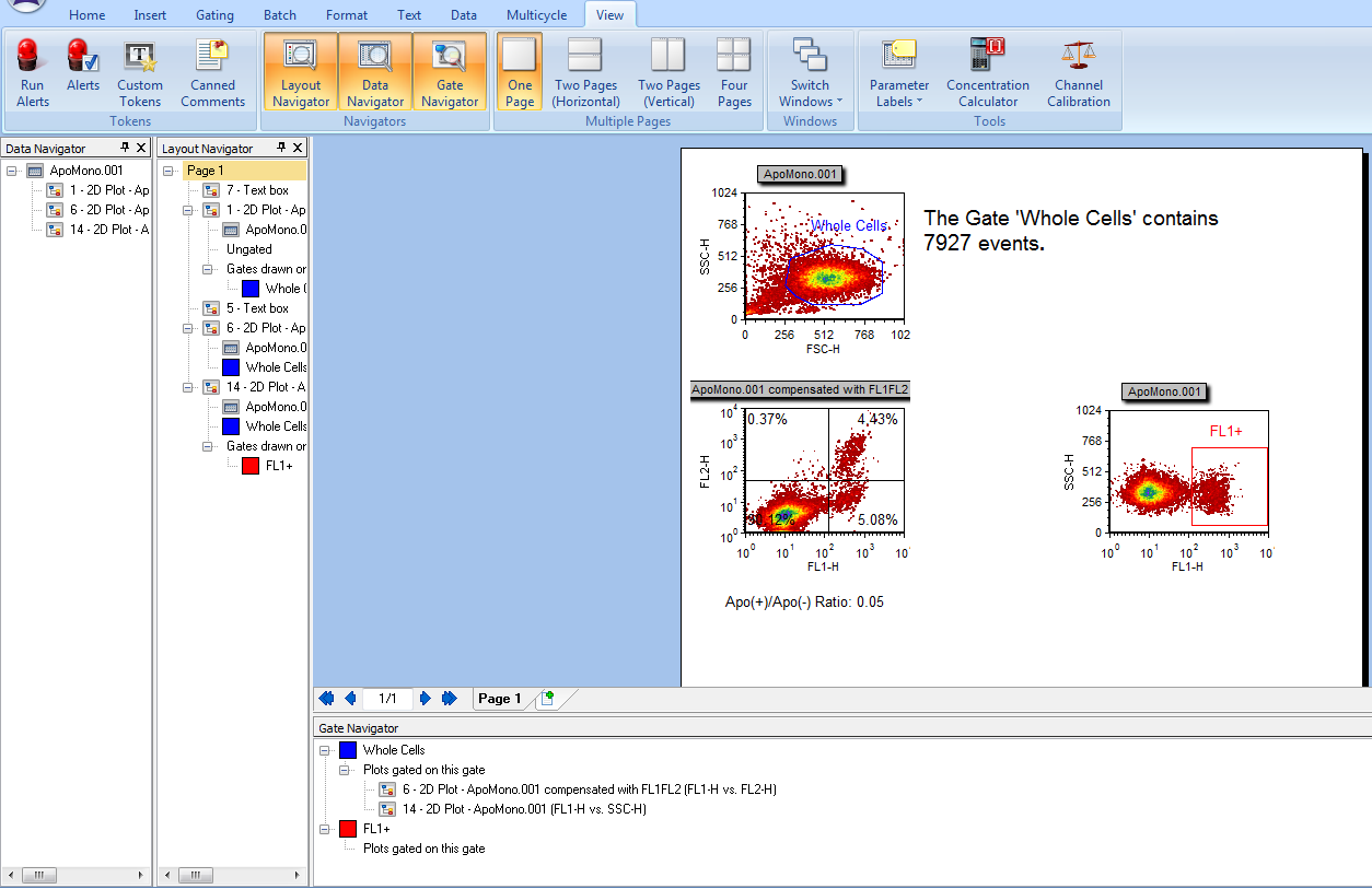 图T11.15  Layout Navigator Docked to Right of the Data Navigator (停靠在数据导航器右侧的版面导航器)
