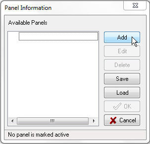 图T10.2  Panel Information Dialog (面板信息对话框)