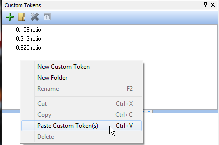图T17.17  Paste Custom Token(s) Item in the Pop-up Menu (使用弹出菜单粘贴自定义标记)