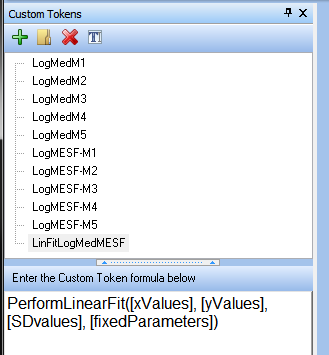 图T27.9  The Perform Linear Fit Function Displayed in the Custom Tokens Window (在自定义标记窗口中显示的执行线性拟合函数)