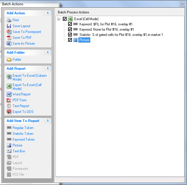 图T9.29  Batch Actions with Picture to be Exported to Excel (批操作窗口 - 要被导出到Excel中的图片)