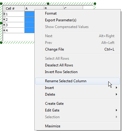 图T15.7  Rename Selected Column Command (为所选列重命名命令)