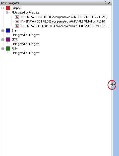 图T13.7  Resizing the Gate Navigator (调整门导航器的大小)