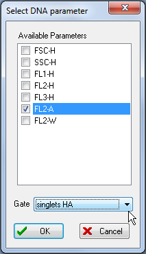 图T19.5  Select DNA Parameter Dialog (选择DNA参数对话框)