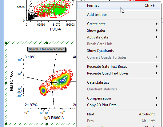 Figure T29.17 Right-clicking on a plot to reformat its appearance Figure T29.17 Right-clicking on a plot to reformat its appearance