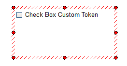 Figure T5.52 -  When the Custom Token display type is set to Check box, a check box will appear in the layout displaying the name of the Custom Token. 
