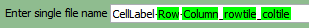 Figure T24.58 The completed Enter single file name field.