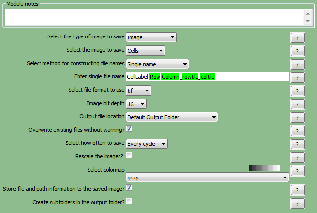 Figure T24.59  Defining the SaveImages Module
