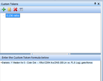 Figure T17.11  Numerator Definition of Custom Token '0.156 Ratio'