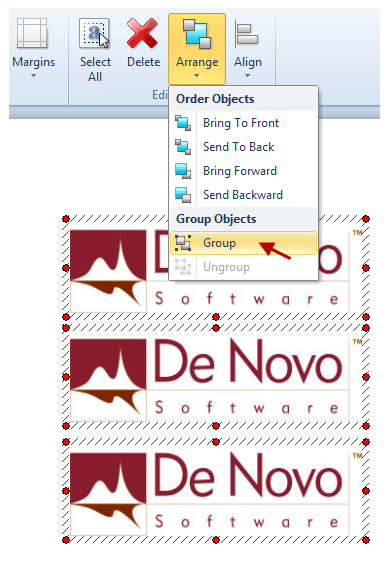 Figure T1.11  Grouping Objects