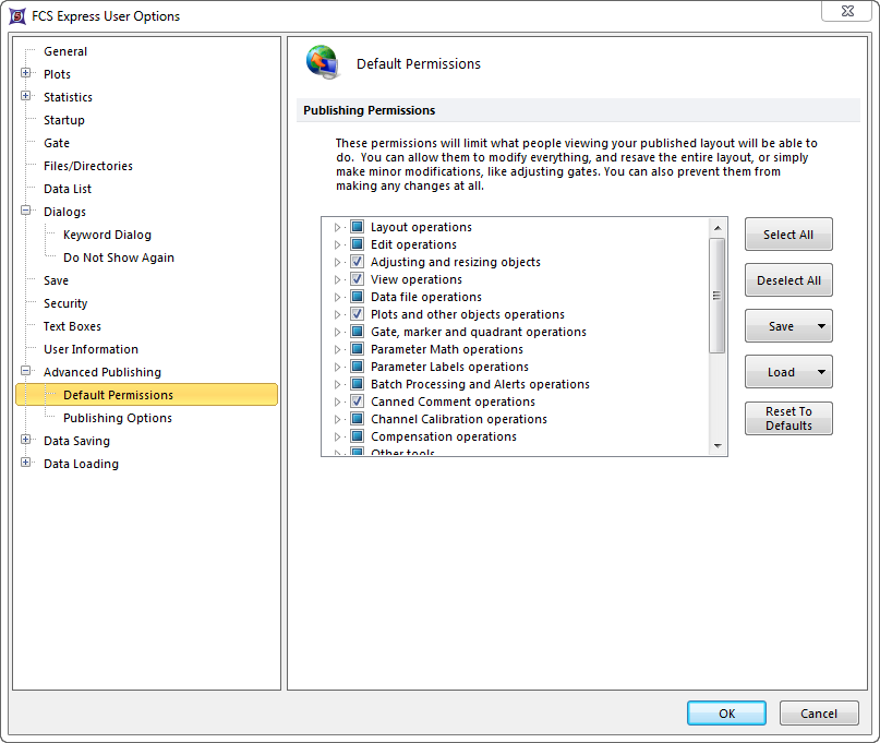 Figure 8.30  Advanced Publishing Default Permissions