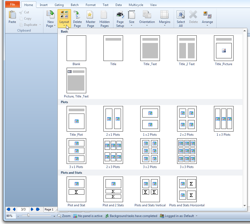 Figure 4.34  Layouts Using Predefined Placeholders