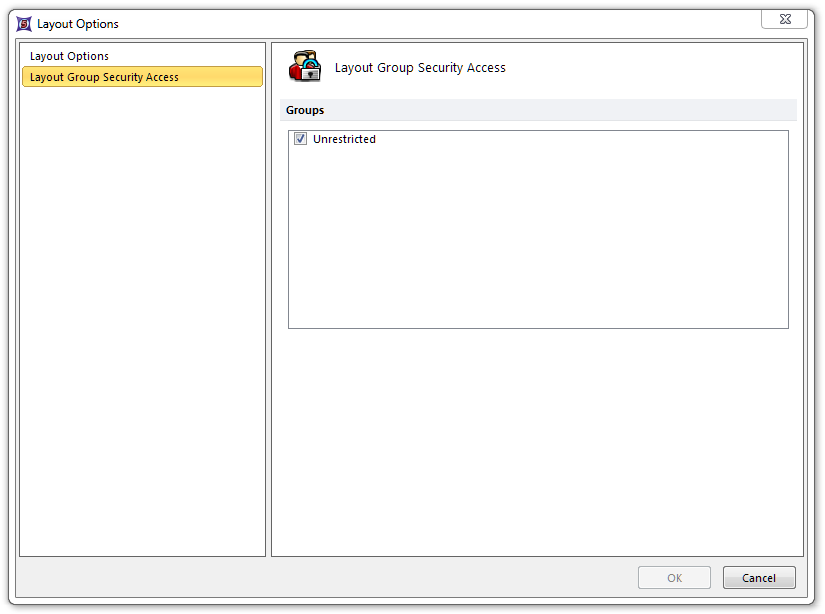 Figure 32.19  Assigning a Layout to a Security Group
