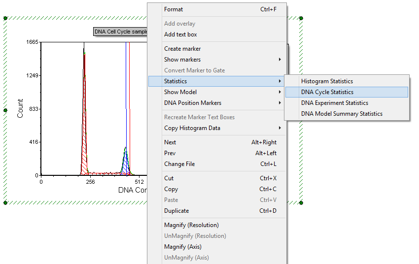 Figure 25.11  Choosing DNA Statistics