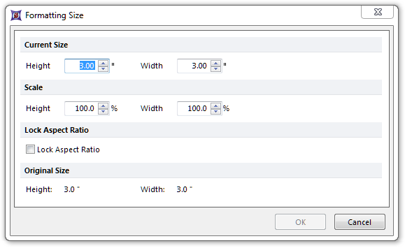 Figure 8.48  Formatting Size dialog
