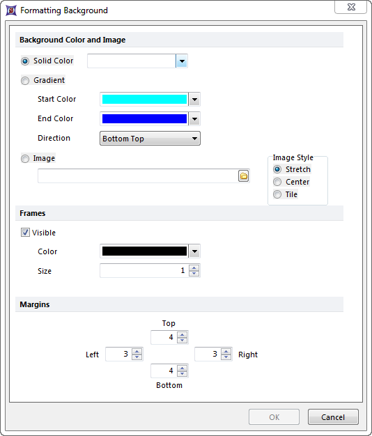 Figure 8.46  Formatting Background dialog for a plot