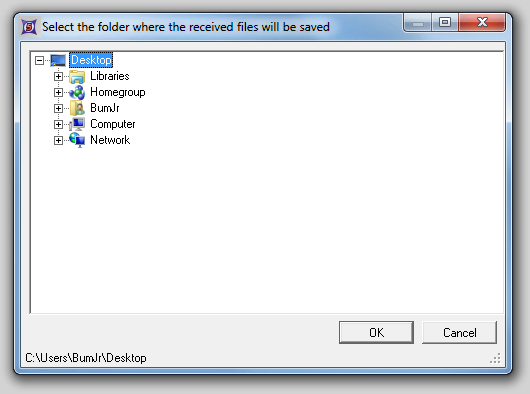 Figure 30.6  Choosing an Inbox for File Transfer