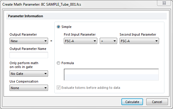 Figure 12.1  Parameter Math Dialog