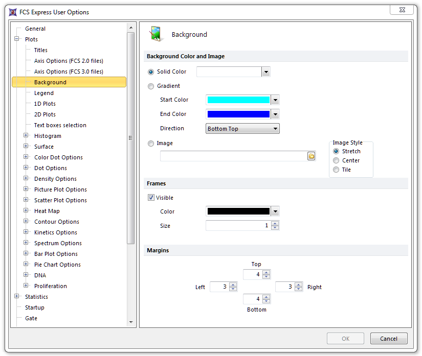 Figure 8.6 Background Options