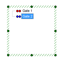 Figure 9.13  Linked Gates with Chain Icon