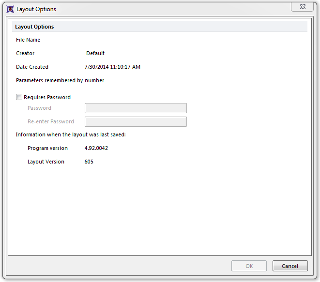 Figure 4.14  Layout Properties Dialog