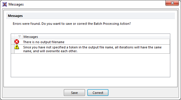 Figure 20.12  Batch Processing Error Messages
