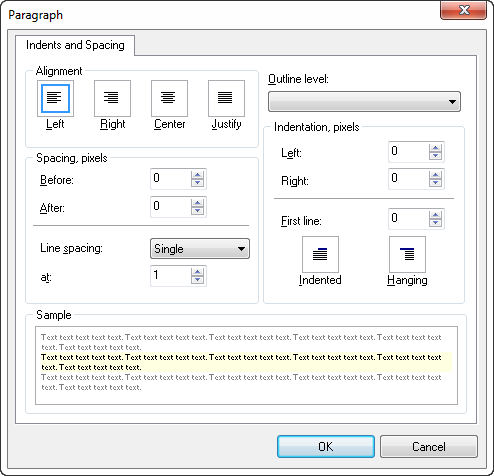 Figure 6.2  Paragraph Dialog