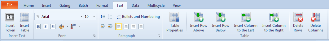 Figure 3.16  Text Tab