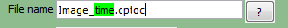 Figure T24.32  Inserting the "time" Variable into the File Name