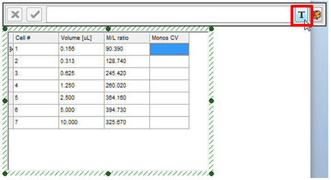 Figure T17.43  Inserting Token Data into a Cell of the New Column