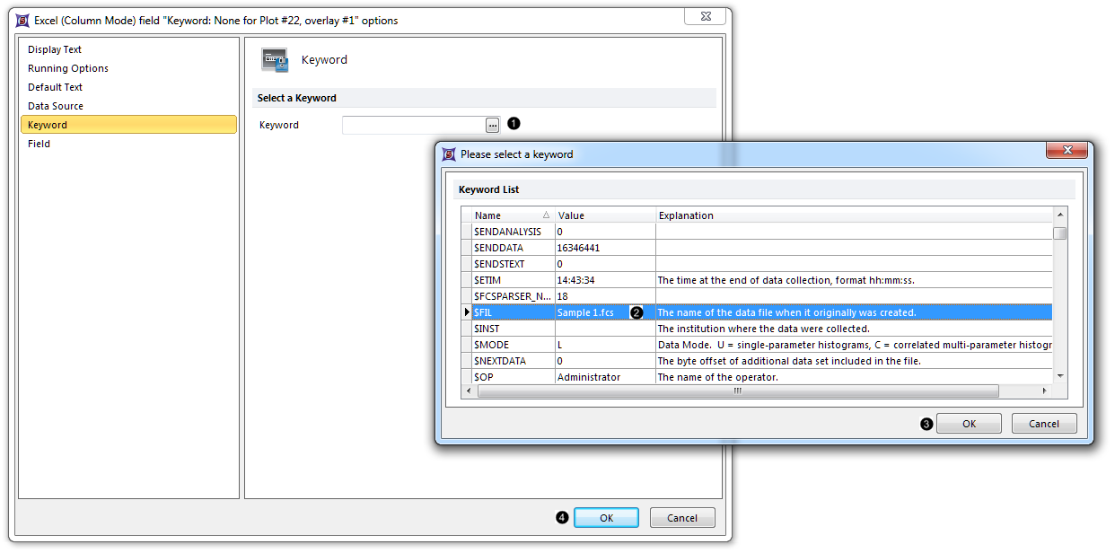 Figure T29.44 Selecting a specific keyword token Figure T29.44 Selecting a specific keyword token