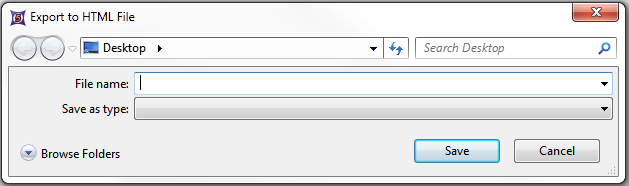 Figure 32.36 The export to HTML file dialog